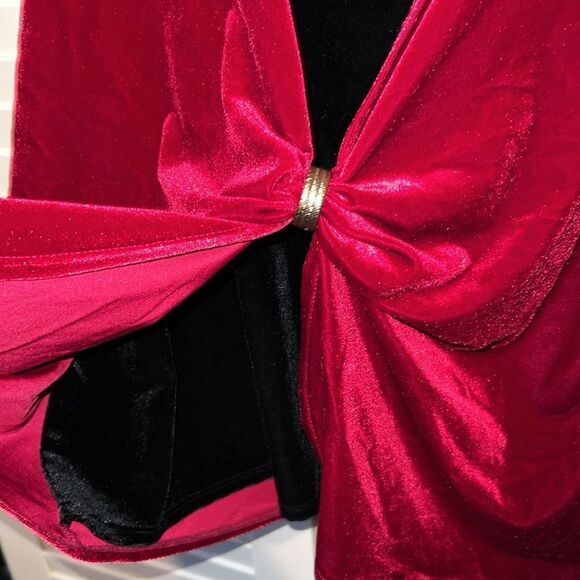 Notations, red and black blouse with attached cardigan size extra large - Picture 7 of 7